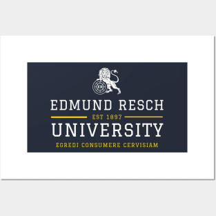 RESCHS UNIVERSITY - white print Posters and Art